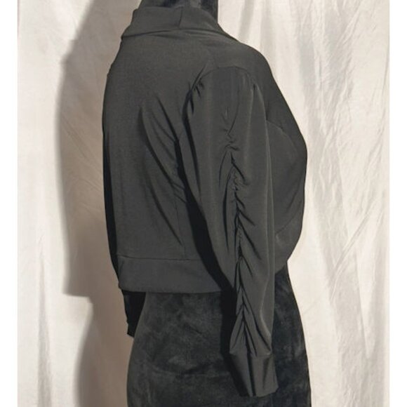 Lennie for NINA LEONARD, Black Over Jacket, Cropped, Small - Picture 3 of 5